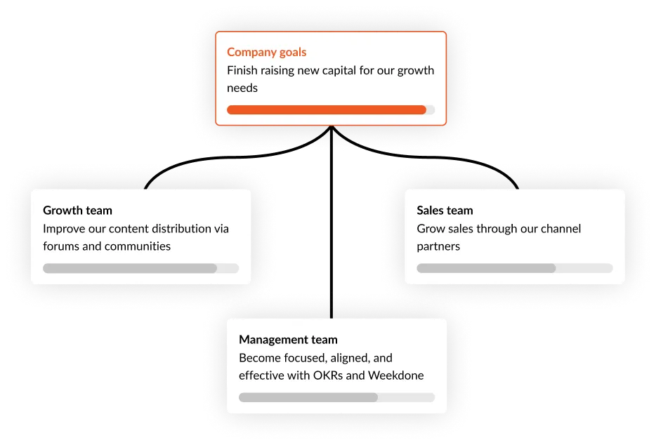 A diagram of a company's business plan